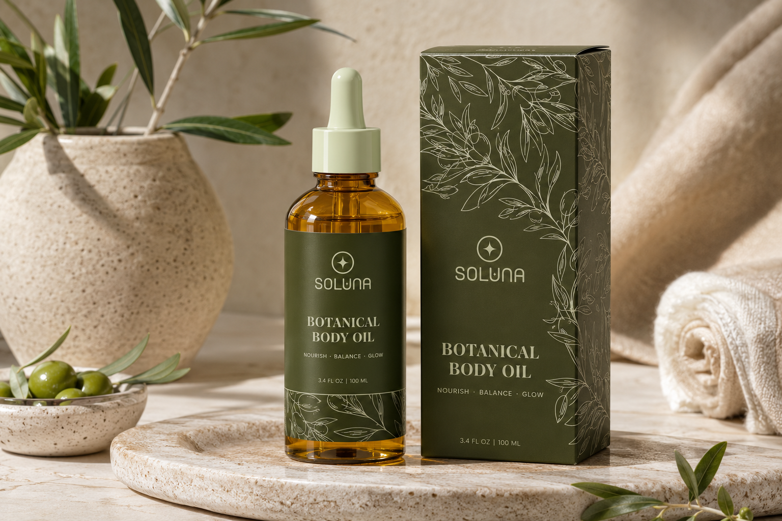 Soluna — Brand Identity · Packaging